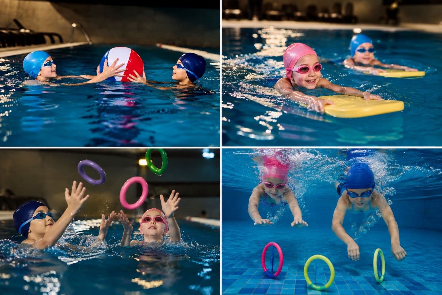Joaca din piscină poate deveni primul pas spre înot. Idei pentru copii în zilele călduroase