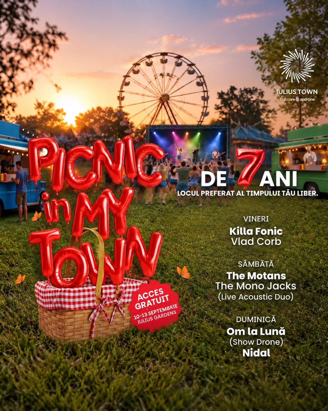 Patru zile de festival la Iulius Town Timișoara: concerte live, street food și show cu sute de drone