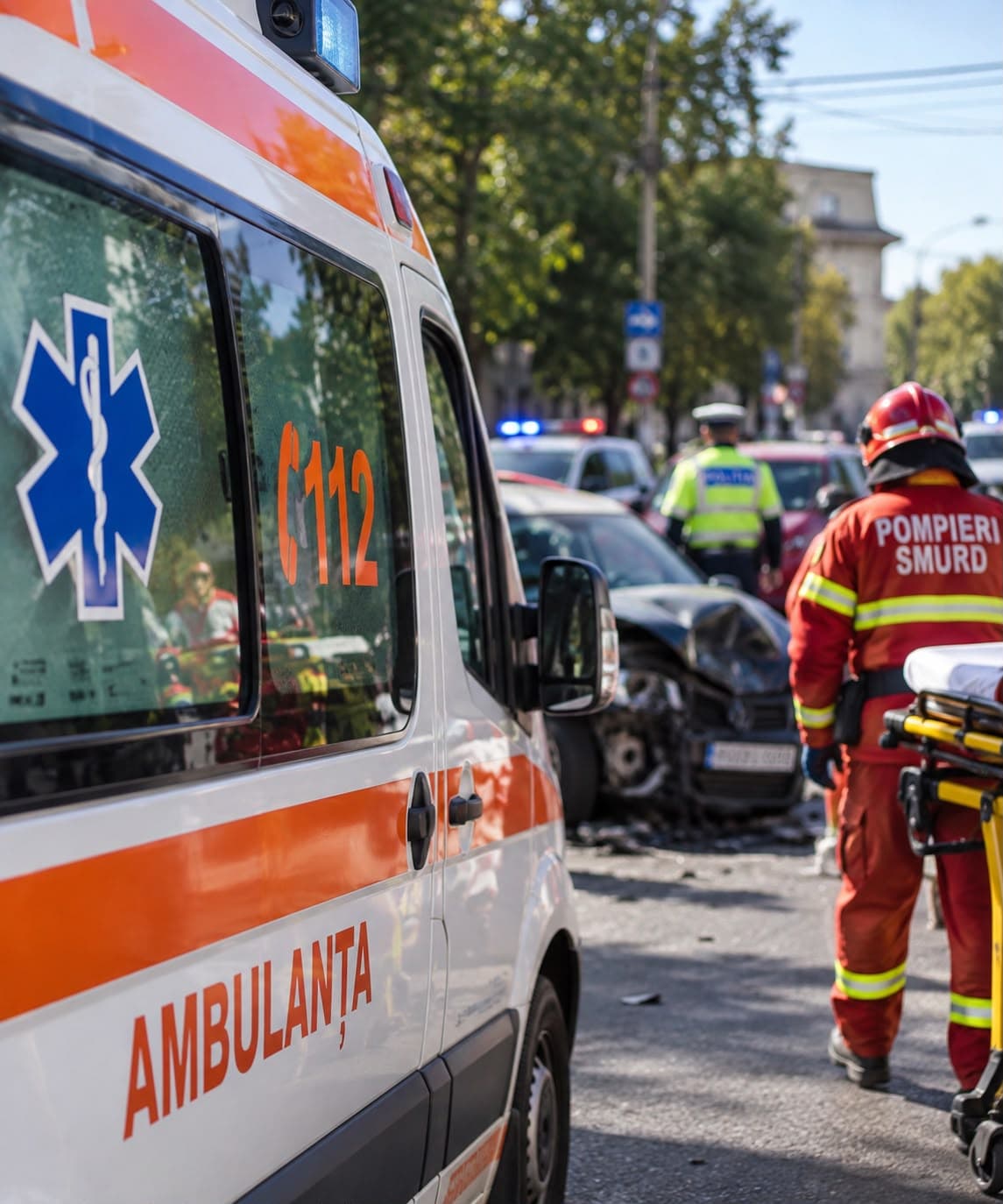 Accident în Timișoara: un șofer de 32 de ani a ajuns la spital după o coliziune